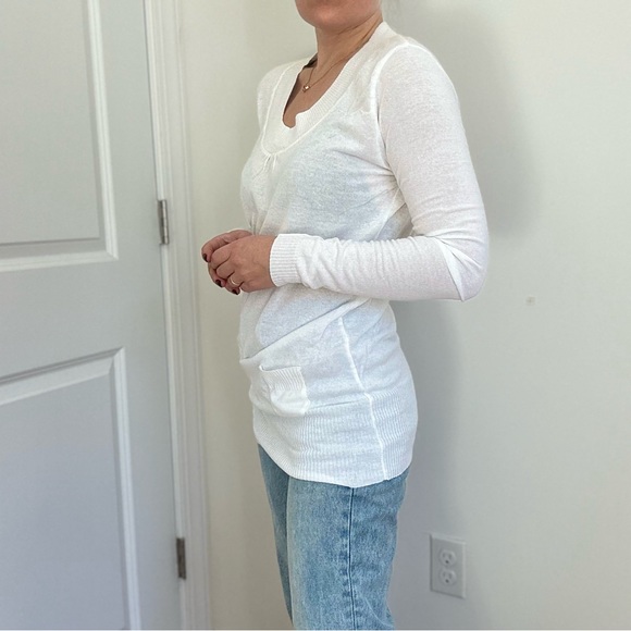 Cotton Blend Fine Knit Tunic Sweater - Picture 6 of 8